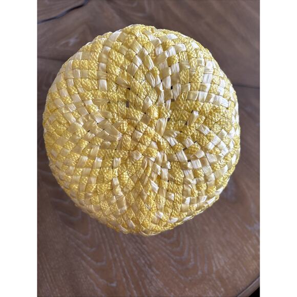 VTG Women\'s Woven Straw Bucket Hat Mid Century Fashion Union Made in USA Grant\'s main image 4
